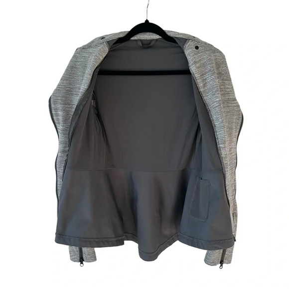 LULULEMON Bust A Move Moto Jacket Commuter Silver Spoon Slate Gray Womens Size 6 - Picture 6 of 9